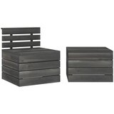 Maison Chic Seti vrtnega pohištva - Vrtna garnitura iz palet 2-delna trdna borovina temno siva, (21797731) | Shoptok.si