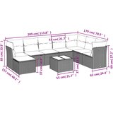  9-dijelni set vrtnih sofa s jastucima bež od poliratana | shoptok.hr