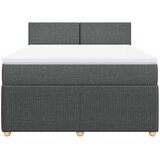  Krevet s oprugama i madracem tamnosivi 140x190 cm od tkanine | shoptok.hr