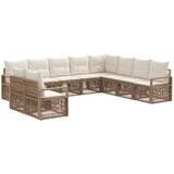 vidaXL Vrtna sedežna garnitura 10 pcs Bež poli ratan, (5000271052) | Shoptok.si