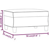  Tabure krem 70 x 55 x 41 cm od tkanine | shoptok.hr