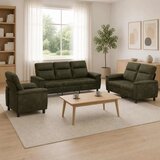  Set sofe 3 pcs Maslinasto zelena Umetnička suknja koža - Vojska zelena 1-sjedalo + 2-sjedalo (120 cm) + 3-sjedalo | shoptok.hr