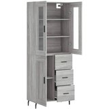  Visoka komoda siva sonome 69,5x34x180 cm od konstruiranog drva | shoptok.hr