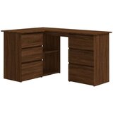  Kutni radni stol boja hrasta 145x100x76 cm konstruirano drvo | shoptok.hr