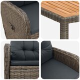  Vanjski set za objedovanje 7 kom. Svijetlo siva i tamno siva | shoptok.hr