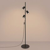 Sollux Črna aluminijasta stoječa svetilka z upogljivo konstrukcijo (višina 155 cm) Gleam – | Shoptok.si