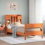 vidaXL Krevet s regalom za knjige bez madraca 90 x 190 cm od borovine Cijene