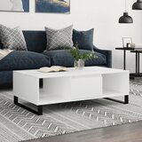 vidaXL Klubska mizica bela 104x60x35 cm inženirski les Cene