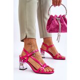 S. BARSKI Lacquered Sandals On A Decorative Heel D&A | Shoptok.si