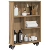  Uska kolica za pohranu boja hrasta 48x13x68cm konstruirano drvo | shoptok.hr