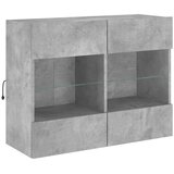 TV ormarić s LED svjetlima siva boja betona 78,5x30x60,5 cm | shoptok.hr