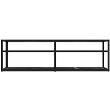 TV omarica črni marmor 140x40x40,5 cm kaljeno steklo, (20913203) | Shoptok.si