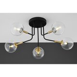 Jupiter 2040 - Luster na šipci BURANO 5xG9/10W/230V crna/zlatna/prozirna | Eponuda.com