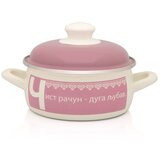Metalac plitka šerpa ĆIRILICA ROZE 16cm/1,5l | ePonuda.com