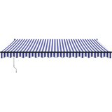  Automatska tenda na uvlačenje plavo-bijela 4,5 x 3 m | shoptok.hr