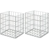vidaXL Gabionske košare 2 kosi pocinkano jeklo 30x30x40 cm | Shoptok.si