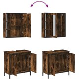  2-dijelni set kupaonskog namještaja dimljena boja hrasta drveni | shoptok.hr
