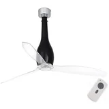 32002 - Plafonski ventilator ETERFAN crna/prozirna prečnik 128 cm + daljinski upravljač