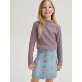 Reserved - Prugasta majica dugih rukava - boja orhideje | shoptok.hr