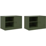TV ormarići 2 kom maslinastozeleni 67 x 39 x 44 cm čelični | shoptok.hr
