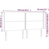  Uzglavlje sivo 163x16x118/128 cm od umjetne kože | shoptok.hr