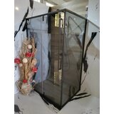 Tuš kabina 120X90X190 PFR670B black frame grey glass Cene