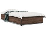  Okvir za krevet smeđi hrast 100x200cm konstruirano drvo i metal | shoptok.hr