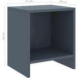  Noćni ormarići 2 kom svjetlosivi 35x30x40 cm masivna borovina | shoptok.hr
