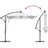 vidaXL Kantaliv dežnik z bananom Peščena 249 x 249 x 250 cm | Shoptok.si