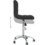 vidaXL Okretna blagovaonska stolica od tkanine crna | shoptok.hr