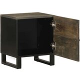 vidaXL Nočna omarica 2 kosa črna 40x33x46 cm trden mangov les | Shoptok.si