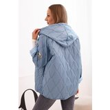 Kesi Włoski Women's quilted jacket with a hood denim | shoptok.hr
