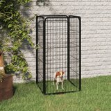 vidaXL Pasja ograda 4 paneli črna 50x100 cm jeklo s prašnim premazom Cene