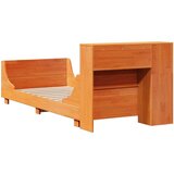  Posteljni okvir brez vzmetnice voščeno rjav 100x200 cm borovina | Shoptok.si