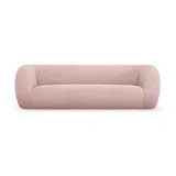 Svijetlo ružičasta sofa od bouclé tkanine 230 cm Essen –