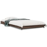 Furnova Posteljni okvir rjav hrast 100x200 cm inženirski les in kovina, (21934027) | Shoptok.si