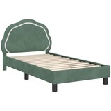  Krevet za djecu s uzglavljem Morska zelena 80 x 160 cm Baršun | shoptok.hr