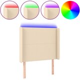  LED uzglavlje krem 93 x 16 x 118/128 cm od tkanine | shoptok.hr