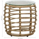 Poli 3-dijelni bistro set od poliratana boja hrasta | shoptok.hr
