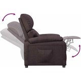  Naslonjač od tkanine tamnosmeđi | shoptok.hr