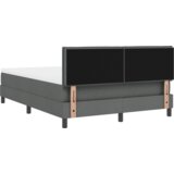 vidaXL Postelja z Box Springom z Vzmetnico Temno Siva 160x200 cm Tkanina | Shoptok.si