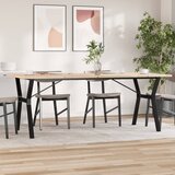  Blagovaonski stol Y-oblika 200x100x75,5cm od borovine i čelik | shoptok.hr