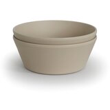Mushie Round Dinnerware Bowl skledica Vanilla 2 kos | Shoptok.si