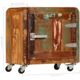  Noćni ormarić od masivnog obnovljenog drva 50 x 30 x 50 cm | shoptok.hr