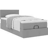 Otomanski krevet s madracem svijetlosivi 100x200 cm tkanine | shoptok.hr