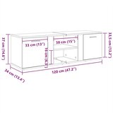  TV ormarić Artisan hrast 120x34x37 cm izrađeno drvo | shoptok.hr
