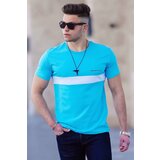 Madmext Men's Blue Striped T-Shirt 4578 Cene