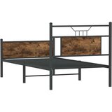  Okvir kreveta bez madraca dimljena boja hrasta 75x190 cm drveni | shoptok.hr