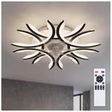 LED prigušiva plafonski ventilator LED/70W/230V prečnik 76 cm crna + daljinski upravljač
