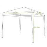  Saska Garden vrtni paviljon 3 &amp;times; 3 &amp;times; 2,45 m &amp;ndash; bijeli Slike